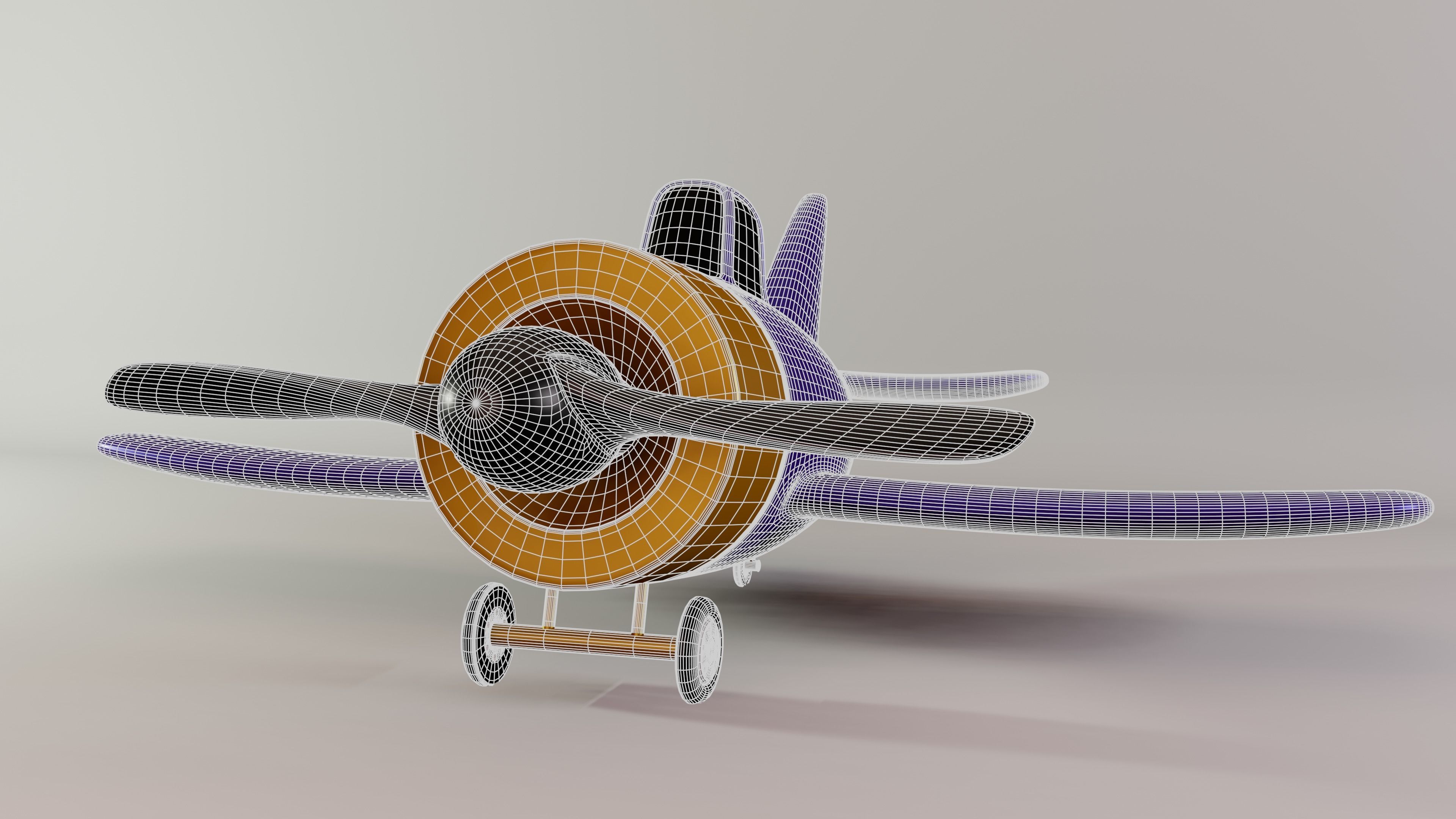 Toy Airplane 3D model_7