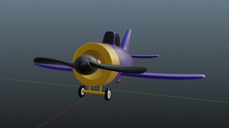 Toy Airplane 3D model_6
