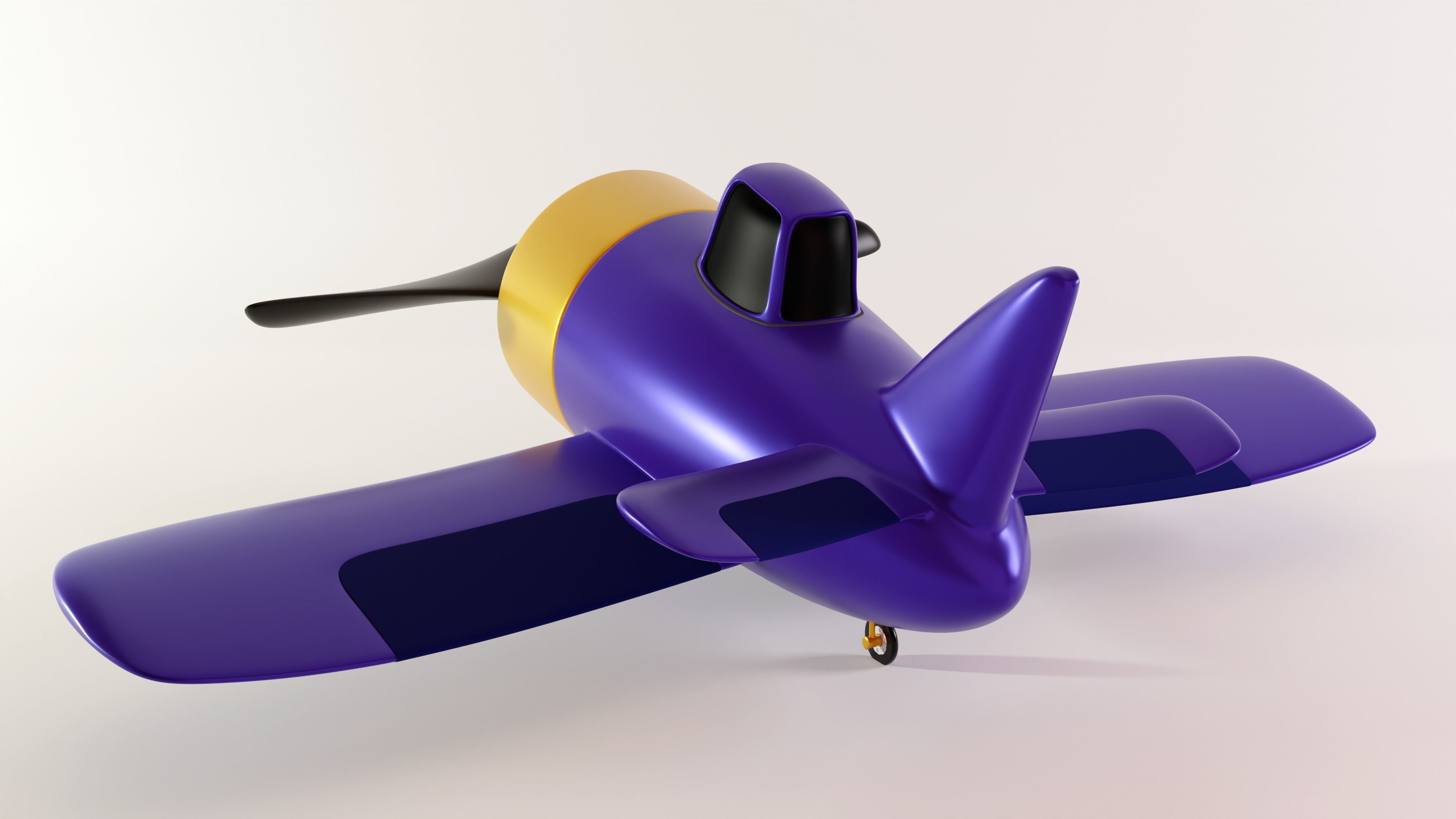 Toy Airplane 3D model_3