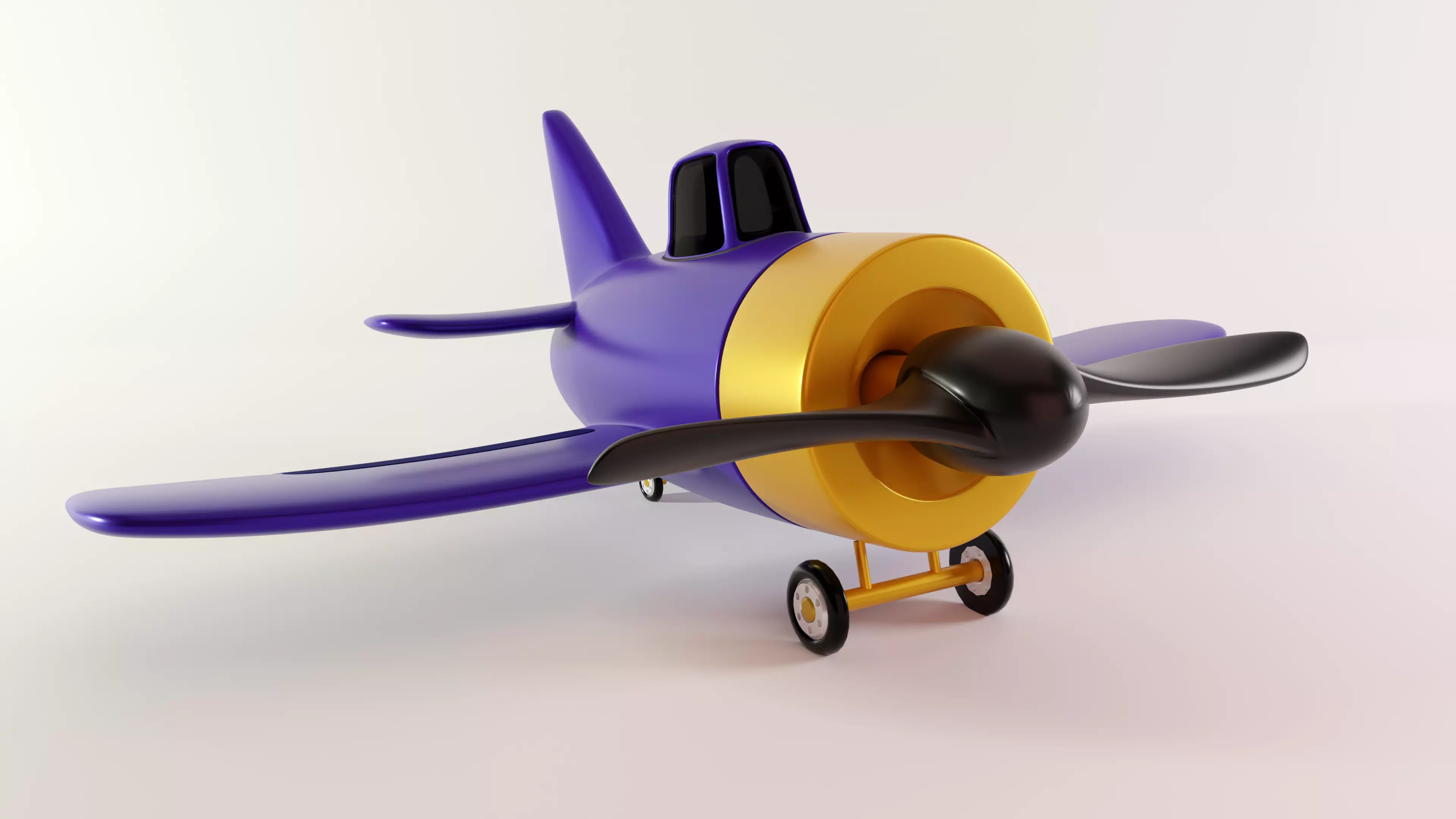 Toy Airplane 3D model_0