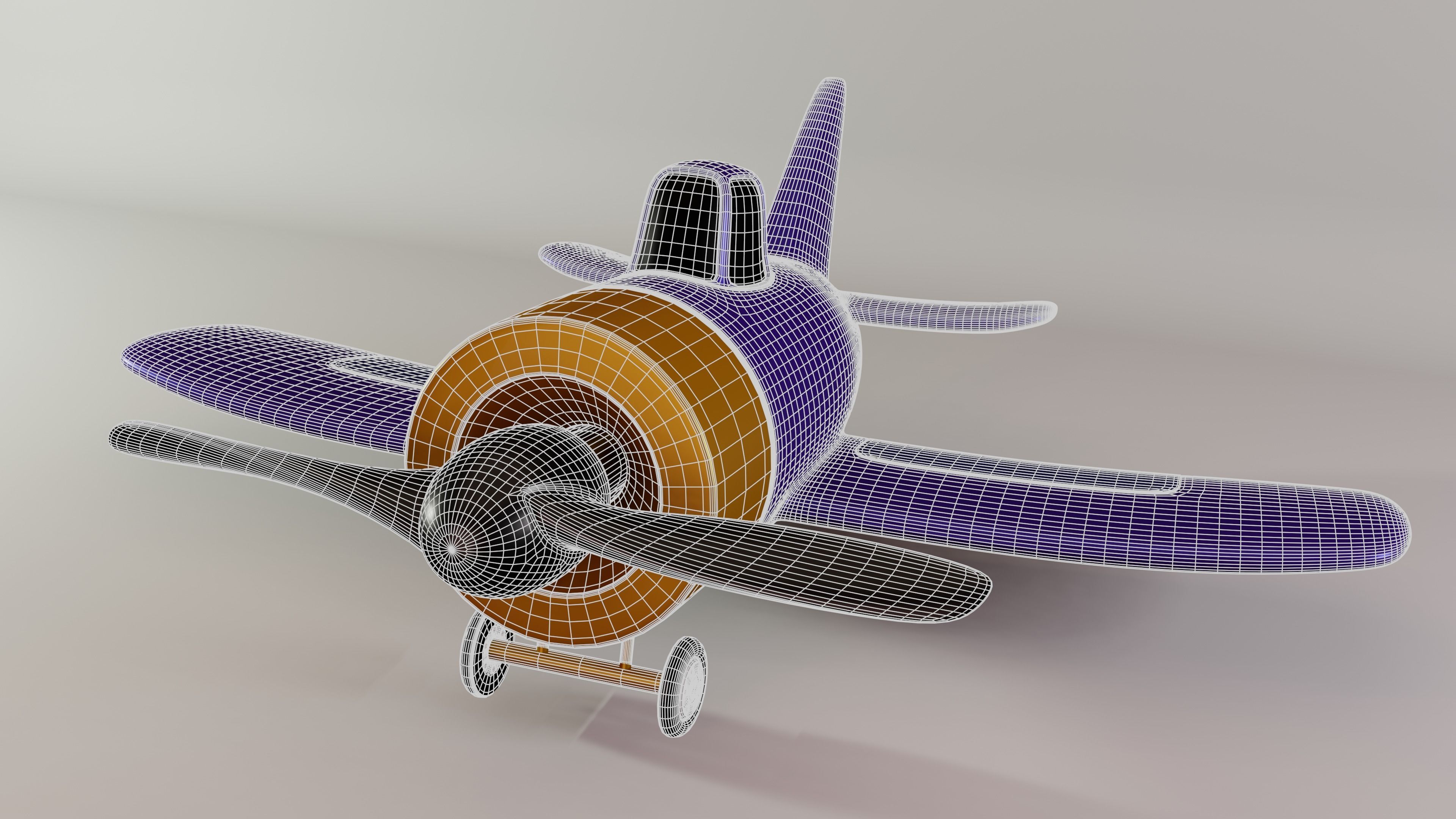Toy Airplane 3D model_8