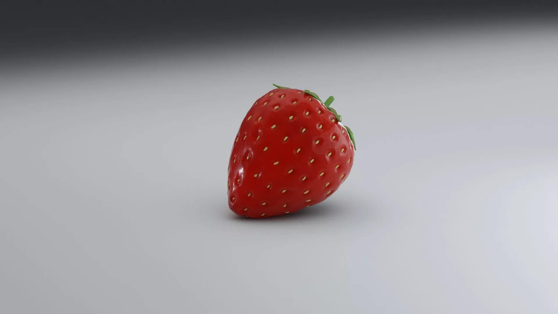 realistic strawberry Low-poly 3D model_0