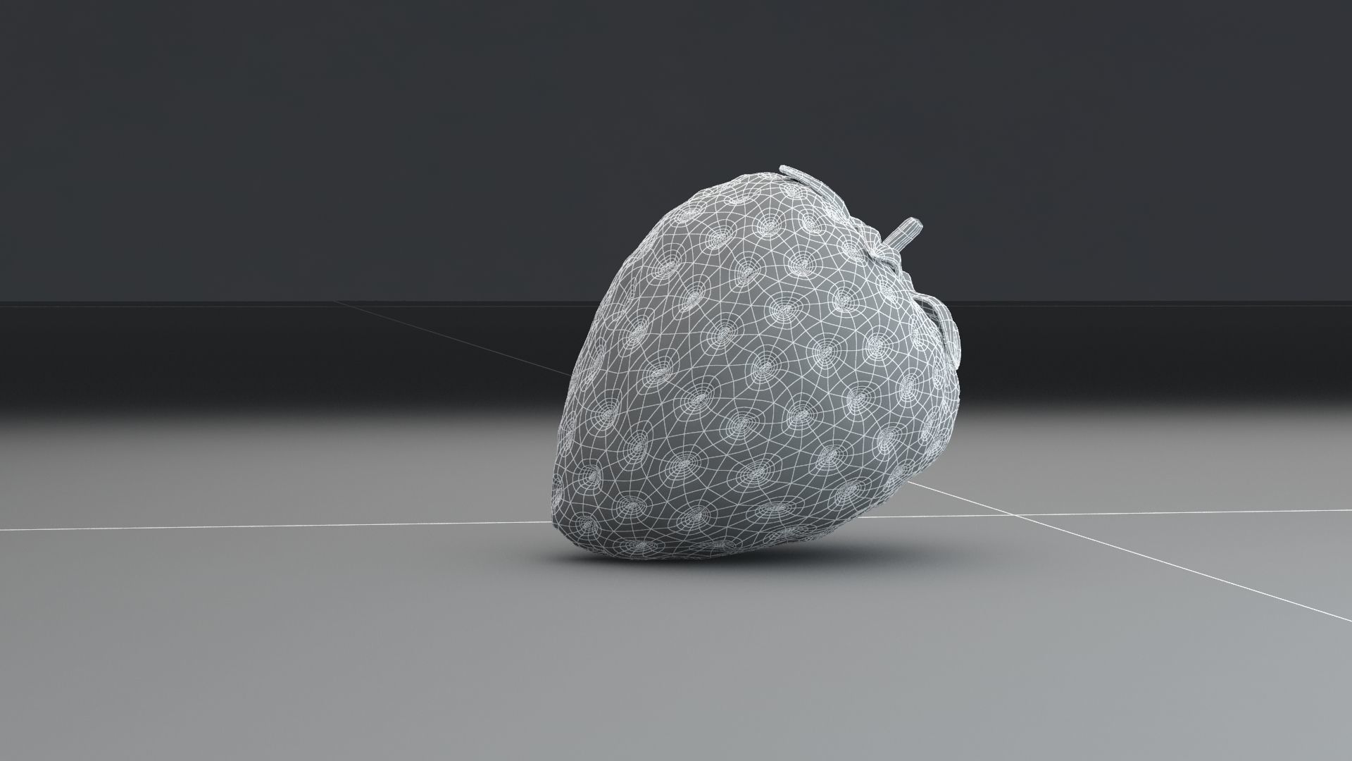 realistic strawberry Low-poly 3D model_4