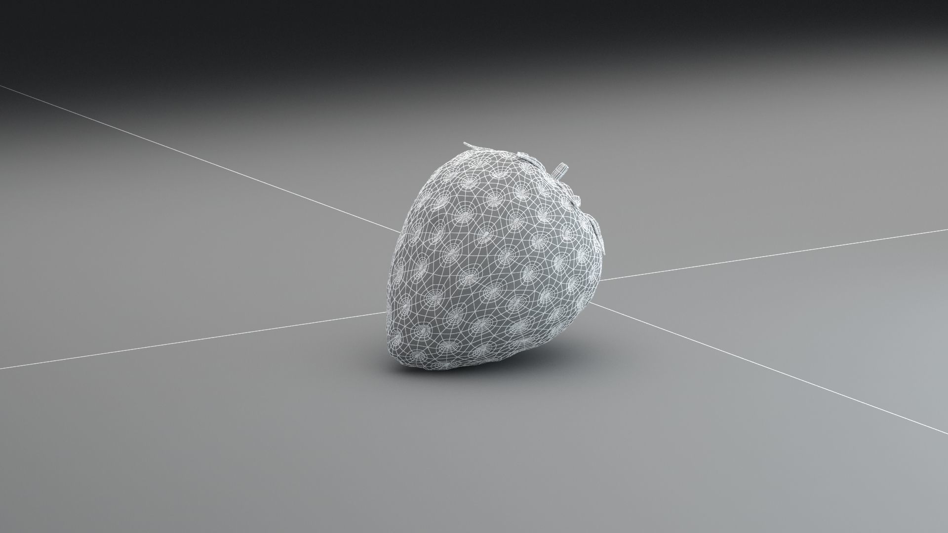 realistic strawberry Low-poly 3D model_3