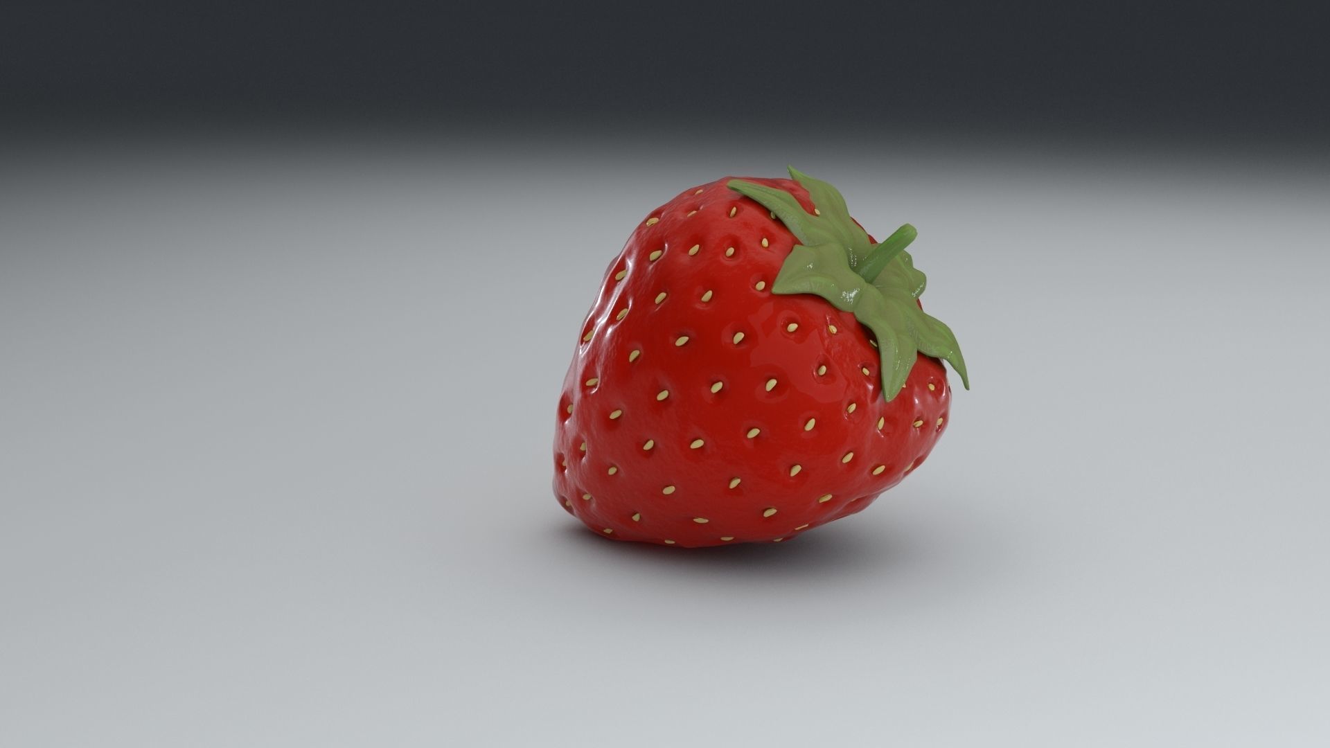 realistic strawberry Low-poly 3D model_2