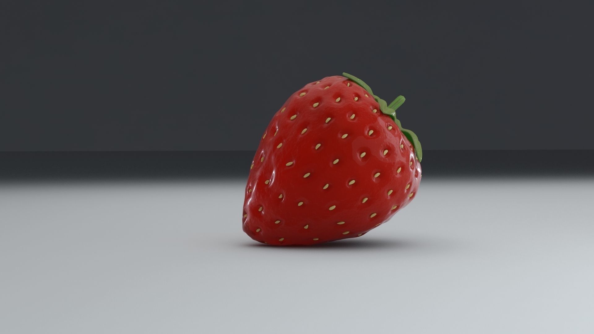 realistic strawberry Low-poly 3D model_1