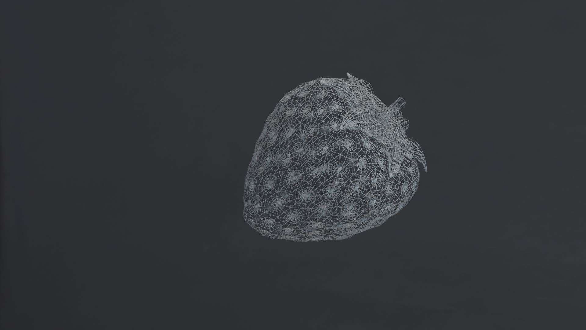 realistic strawberry Low-poly 3D model_5