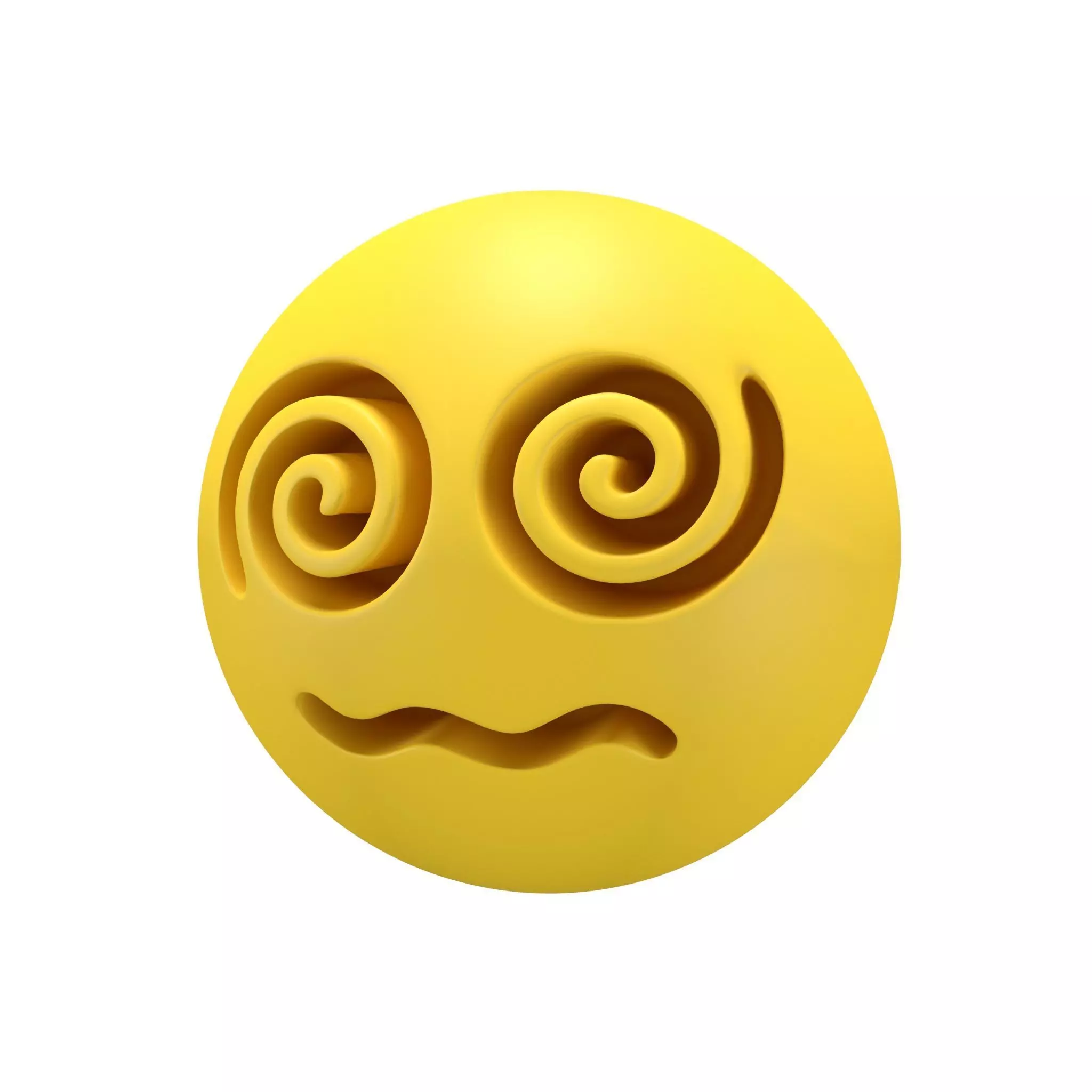 Face with Spiral Eyes v2 001 Low-poly 3D model_0