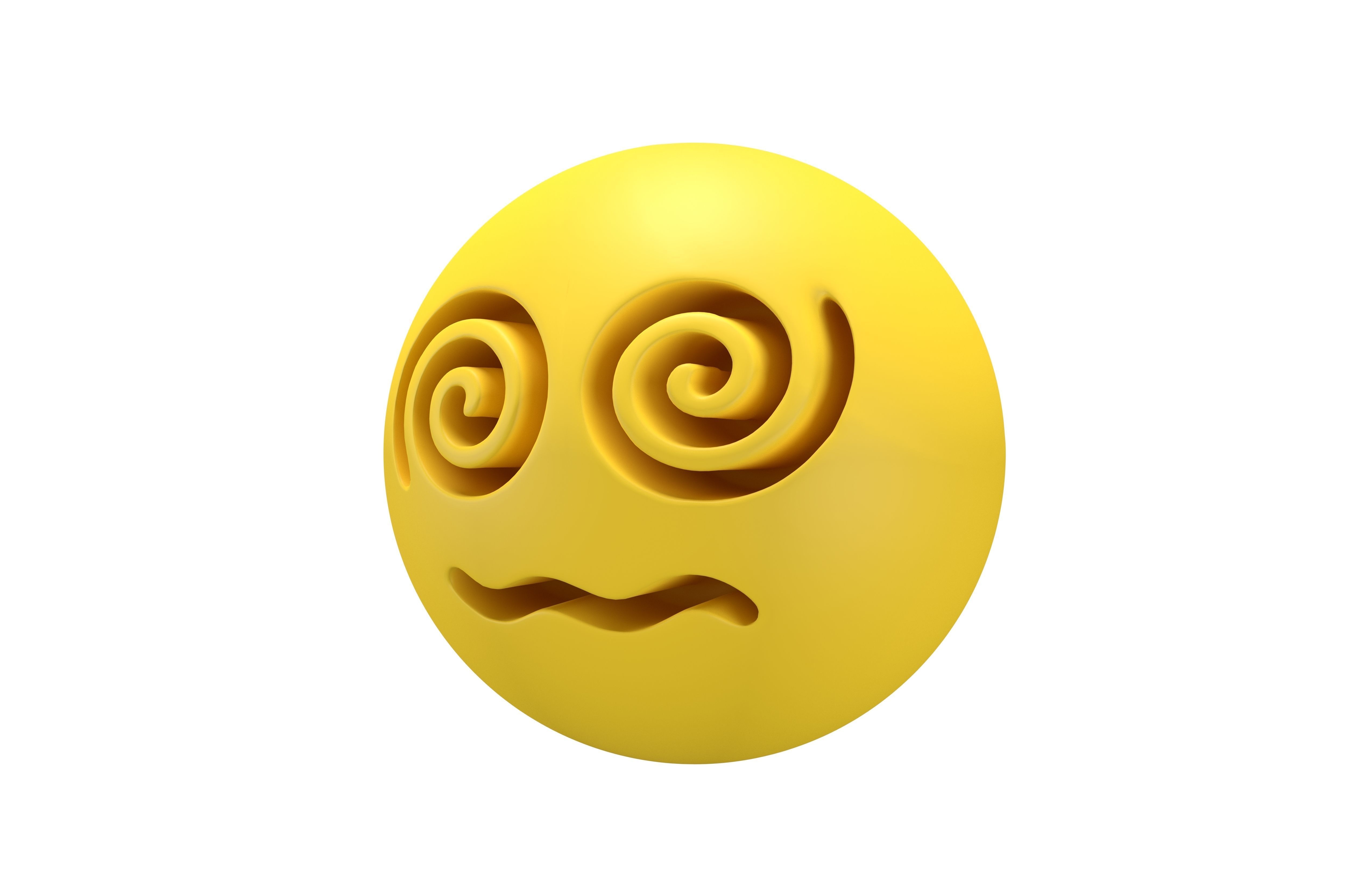 Face with Spiral Eyes v2 001 Low-poly 3D model_1