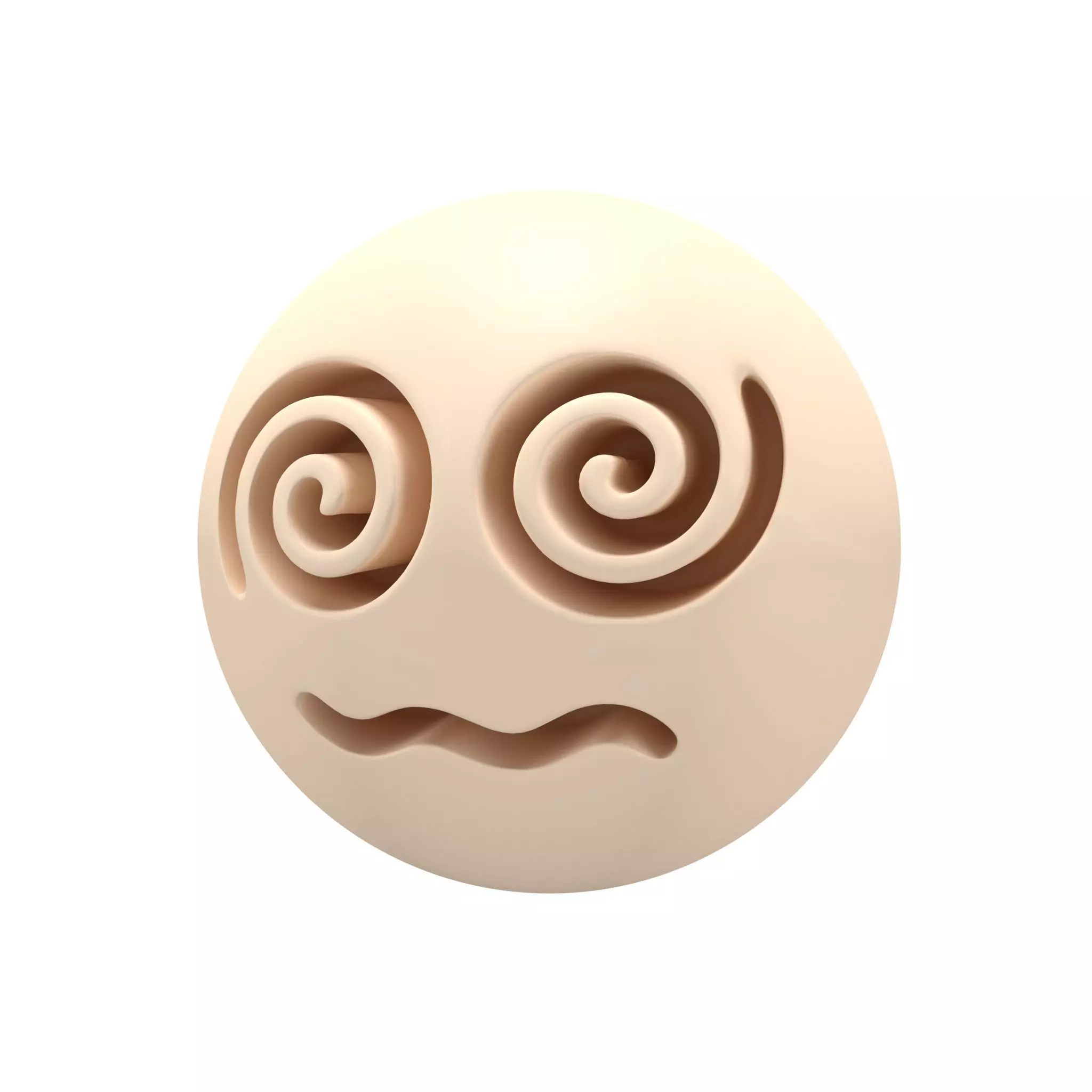 Face with Spiral Eyes v2 002 Low-poly 3D model_0