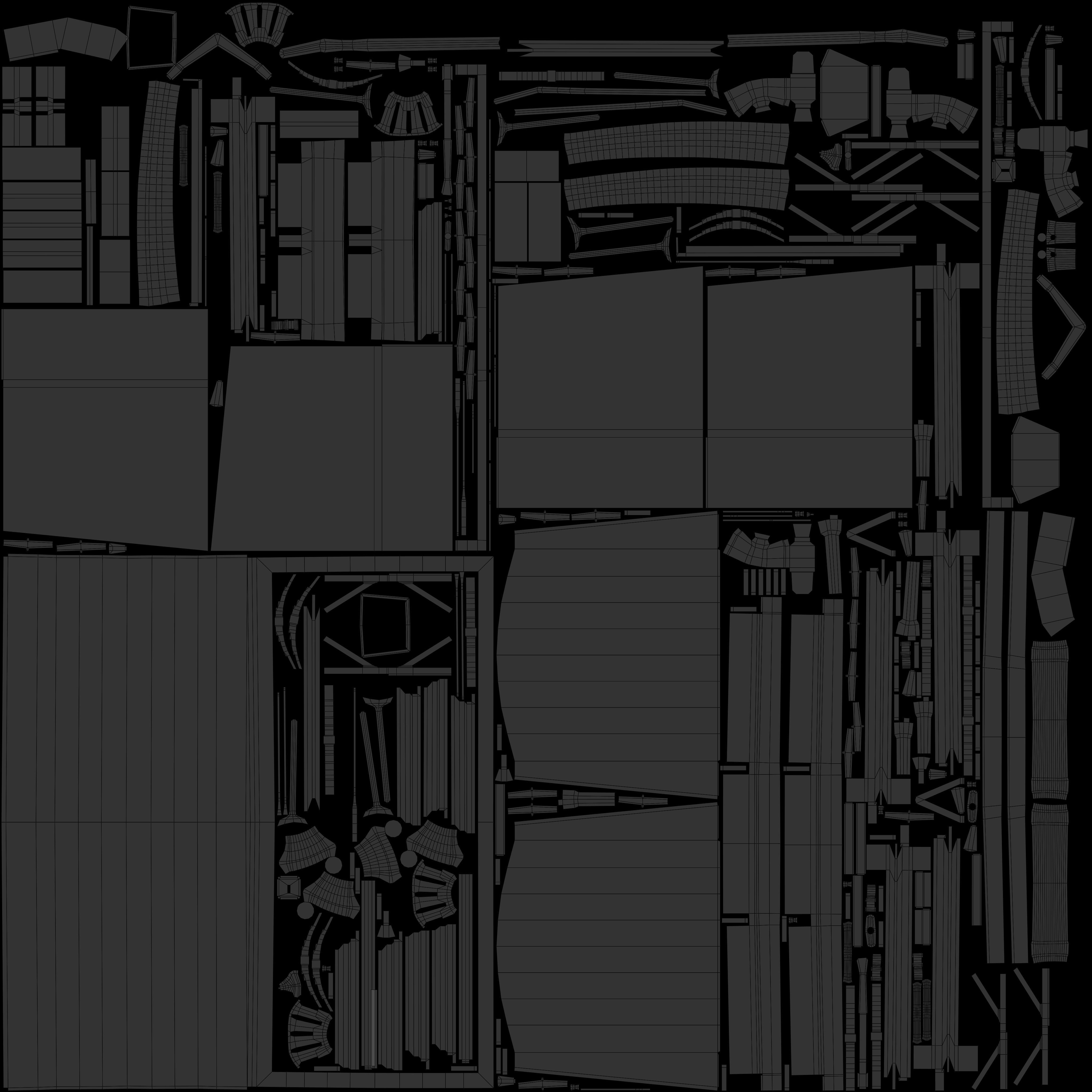 Covered Car Wagon Low-poly 3D model_20