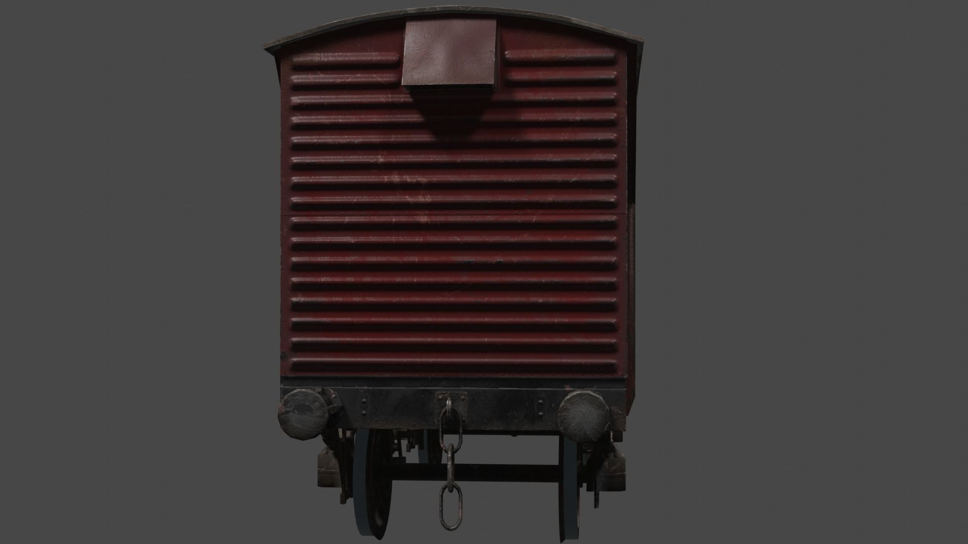 Covered Car Wagon Low-poly 3D model_4