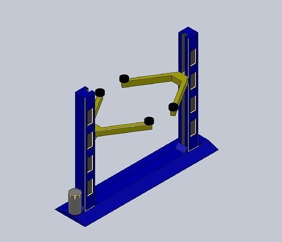 Two column car lift 3D print model