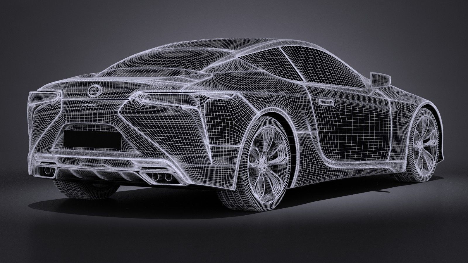 Lexus LC500 2017 3D model_13