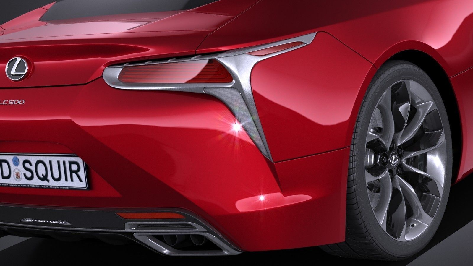 Lexus LC500 2017 3D model_3