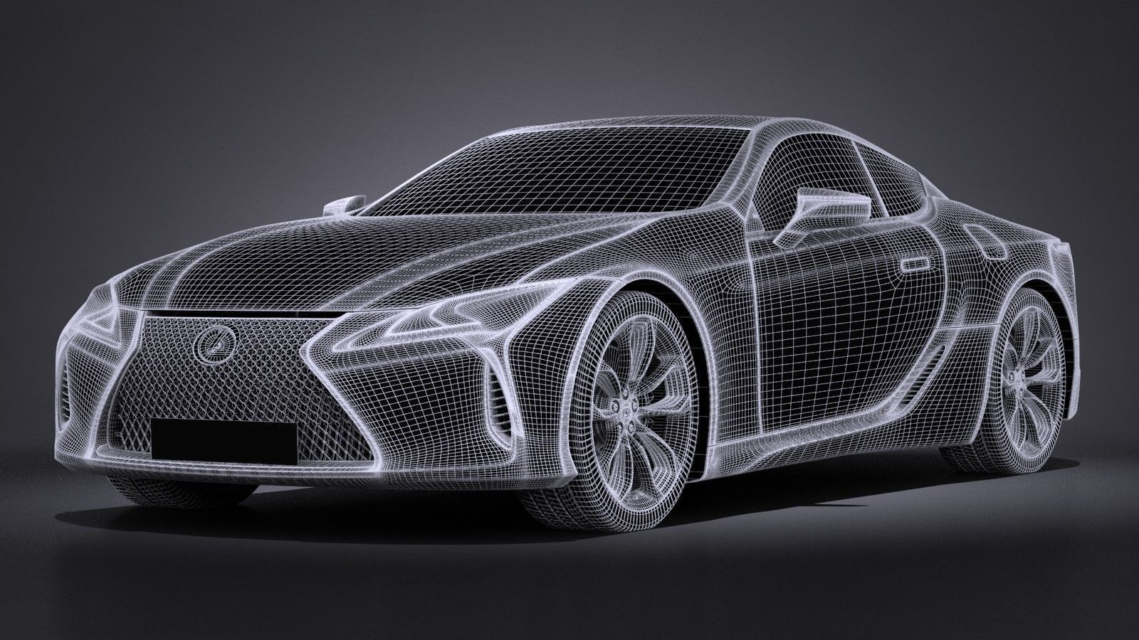 Lexus LC500 2017 3D model_12