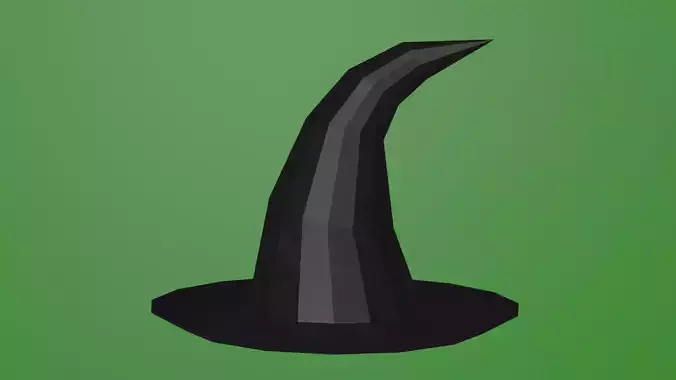 diy witch hat papercraft template and 3d model