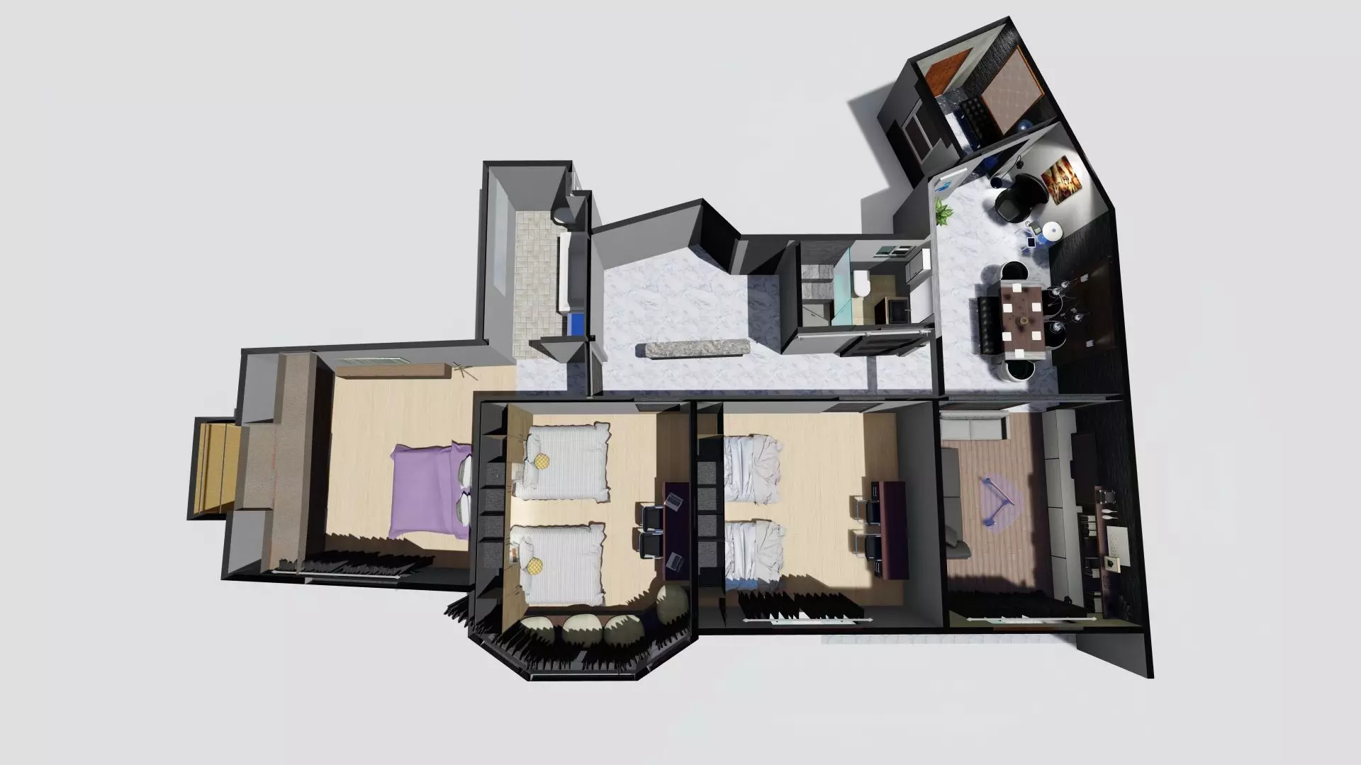 Apartment Interior Free 3D model