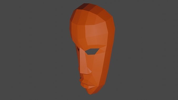 diy african mask papercraft template and 3d model 3D print model
