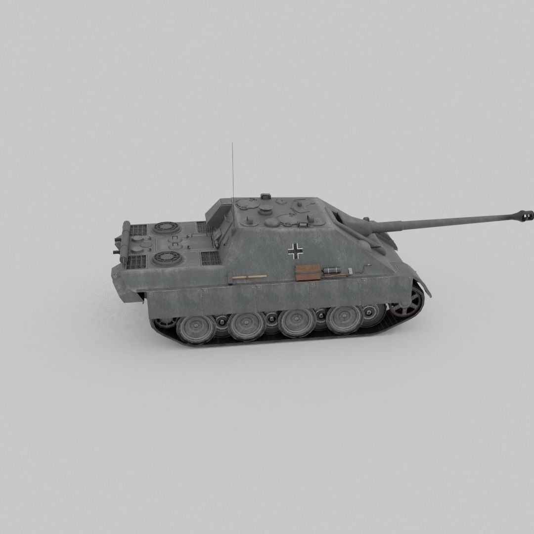 Jagdpanzer V Jagdpanther Tank Destroyer Low-poly 3D model_19