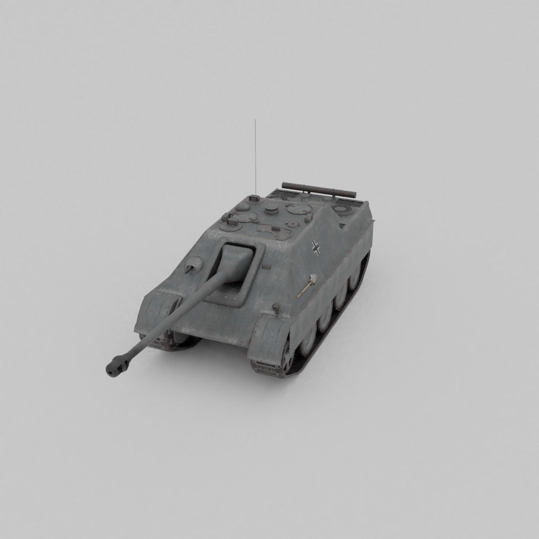 Jagdpanzer V Jagdpanther Tank Destroyer Low-poly 3D model_11