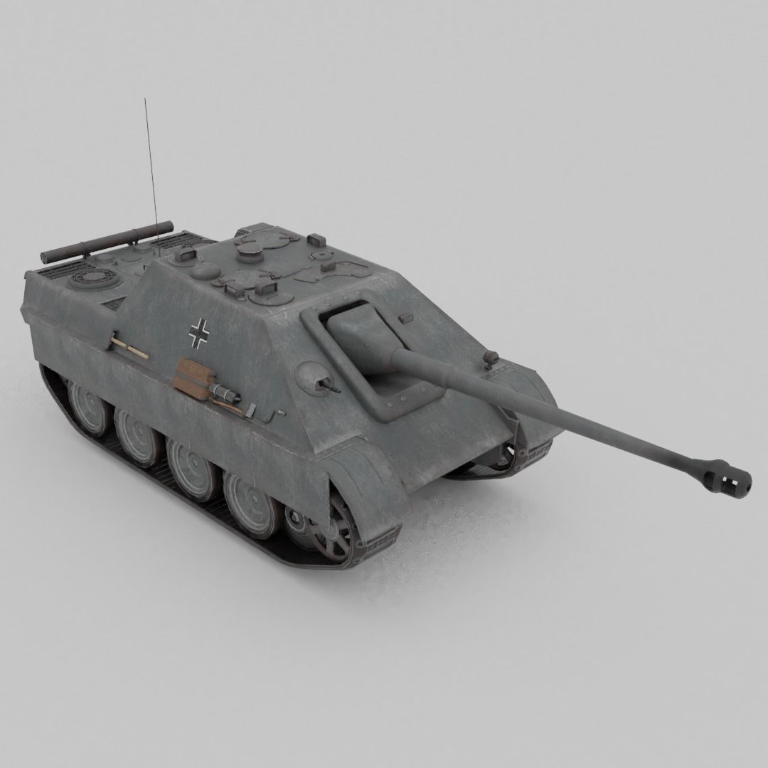 Jagdpanzer V Jagdpanther Tank Destroyer Low-poly 3D model_4