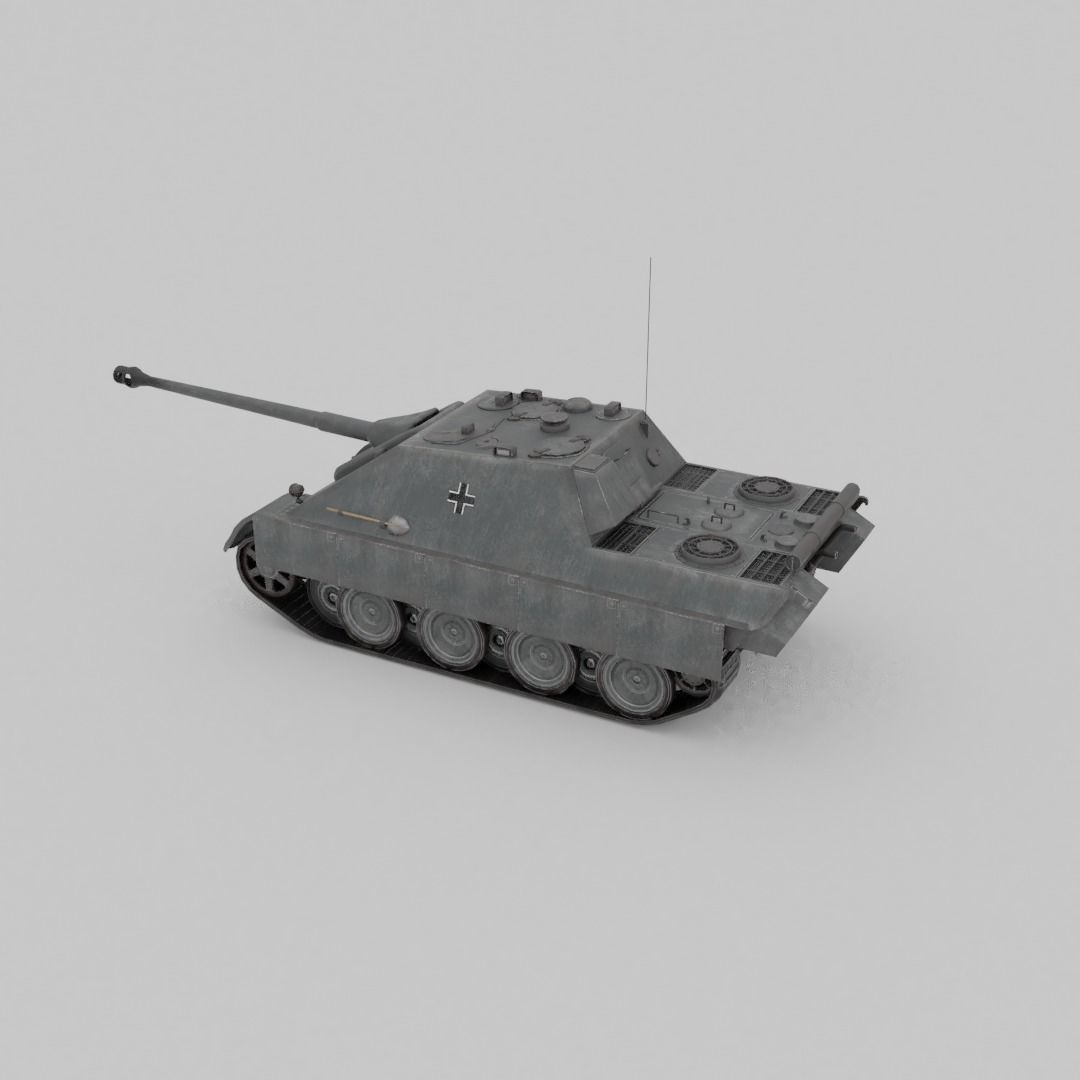 Jagdpanzer V Jagdpanther Tank Destroyer Low-poly 3D model_22