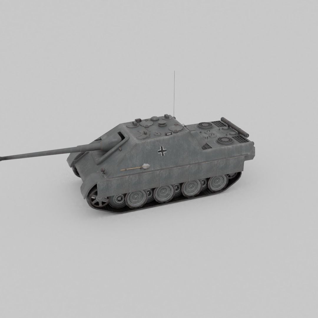 Jagdpanzer V Jagdpanther Tank Destroyer Low-poly 3D model_18