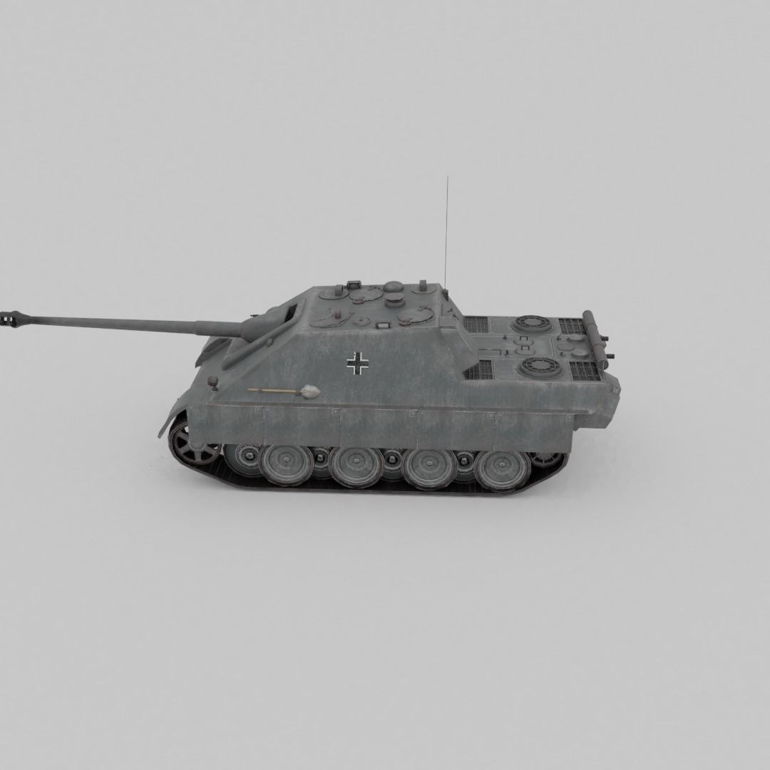 Jagdpanzer V Jagdpanther Tank Destroyer Low-poly 3D model_24