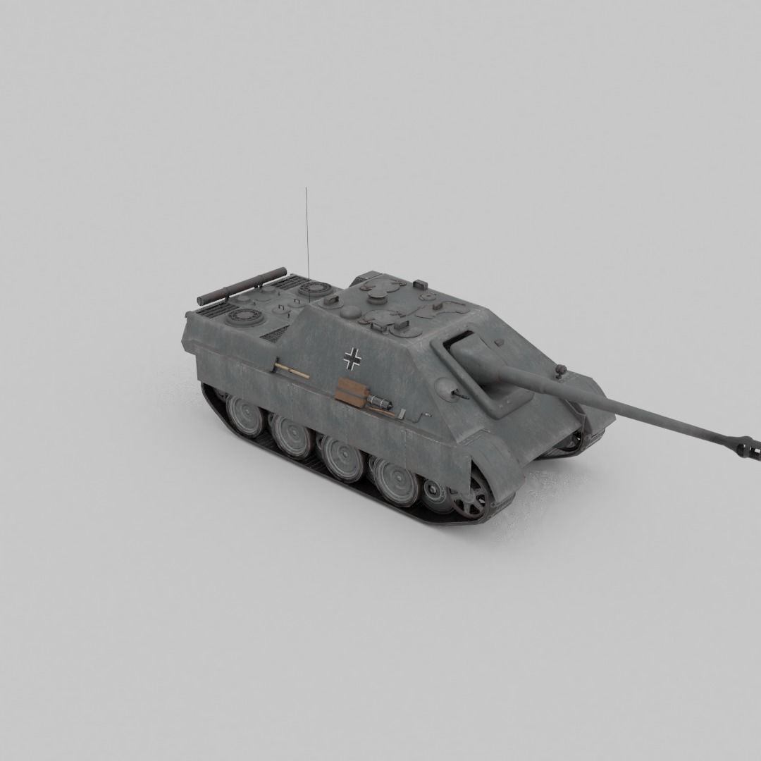 Jagdpanzer V Jagdpanther Tank Destroyer Low-poly 3D model_21