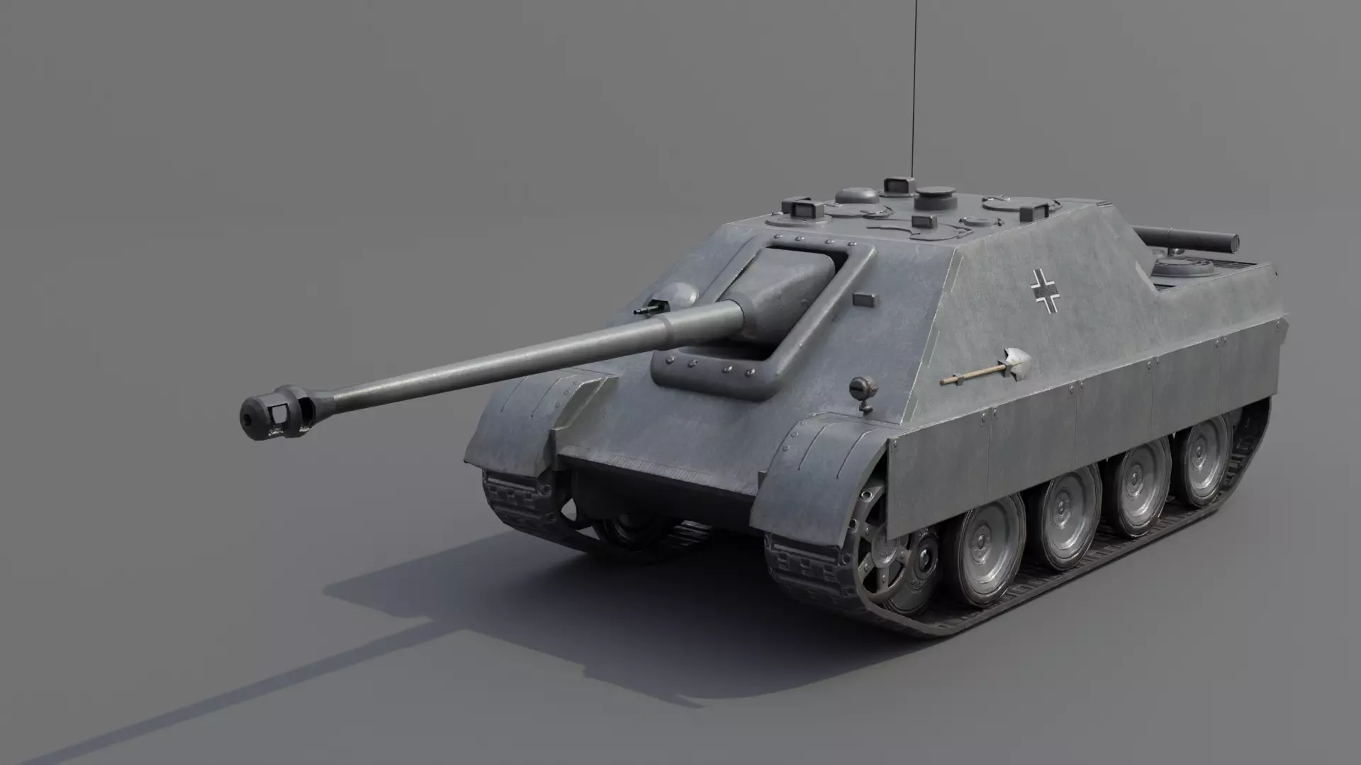 Jagdpanzer V Jagdpanther Tank Destroyer Low-poly 3D model_0
