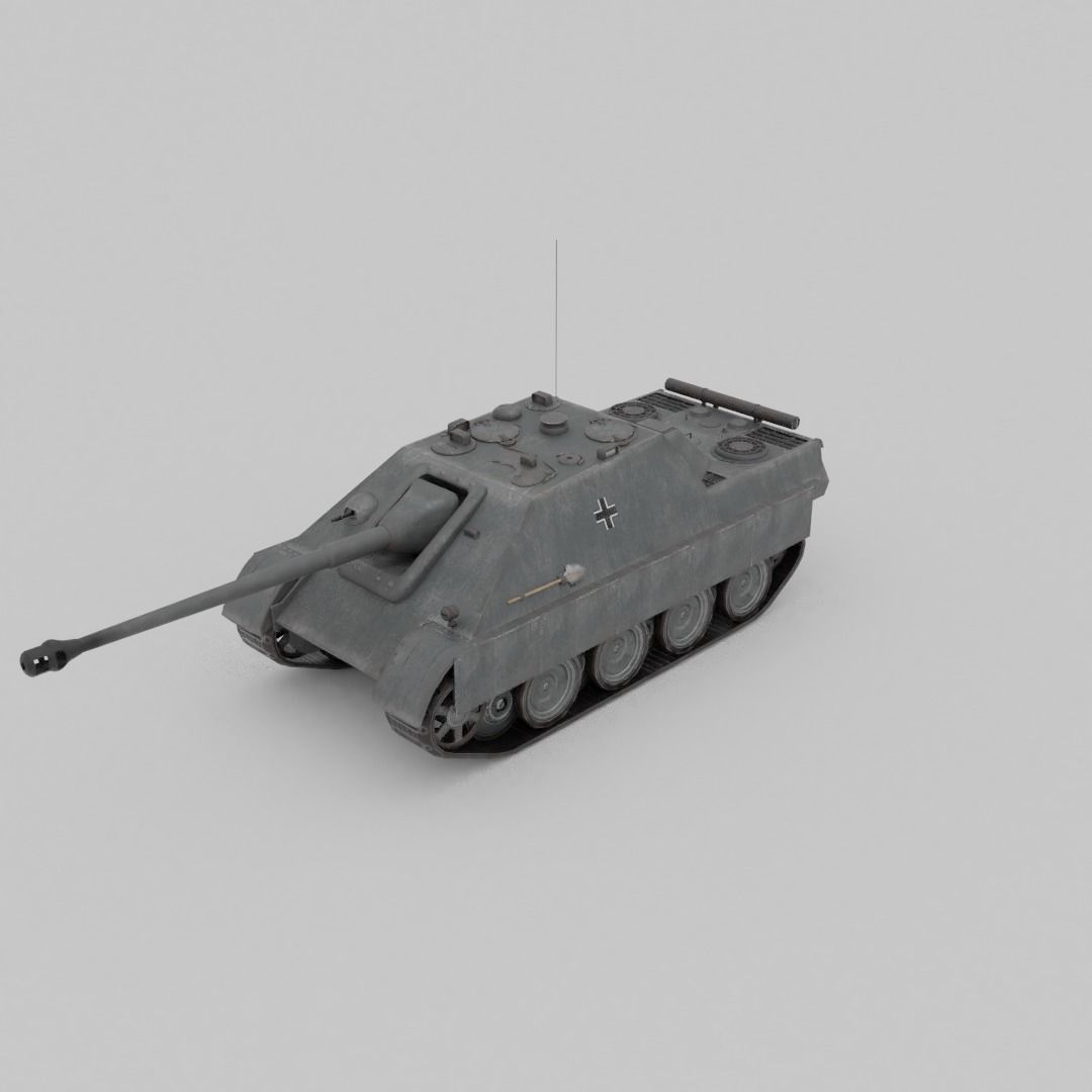 Jagdpanzer V Jagdpanther Tank Destroyer Low-poly 3D model_25