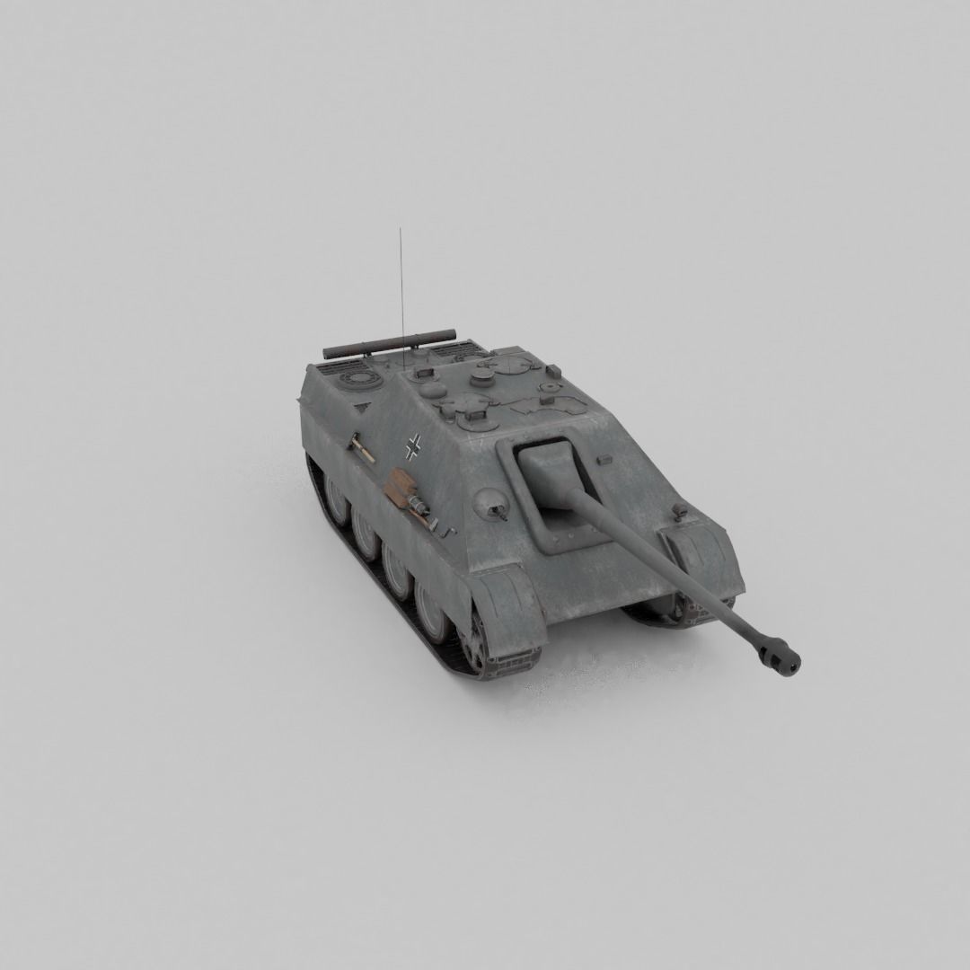 Jagdpanzer V Jagdpanther Tank Destroyer Low-poly 3D model_13