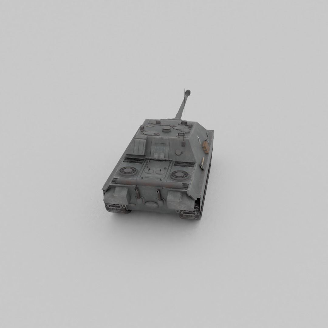 Jagdpanzer V Jagdpanther Tank Destroyer Low-poly 3D model_17