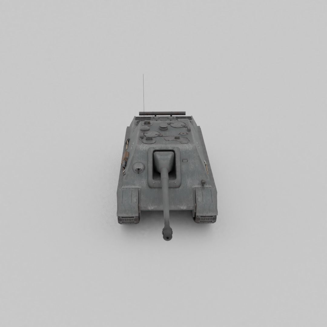Jagdpanzer V Jagdpanther Tank Destroyer Low-poly 3D model_12