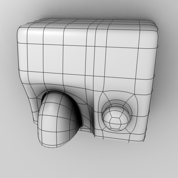 Hand-dryer toilet paper dispenser 3D model_3