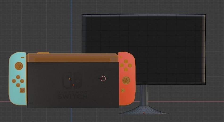 Nintendo Switch doc and a monitor free VR / AR / low-poly 3D model ...