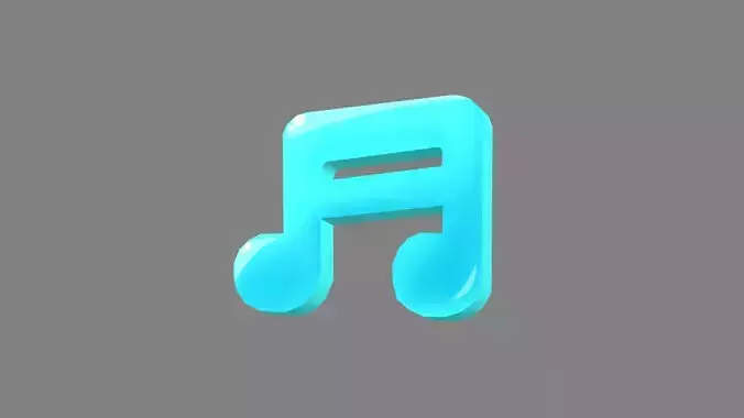 Cartoon music icon - sheet music note