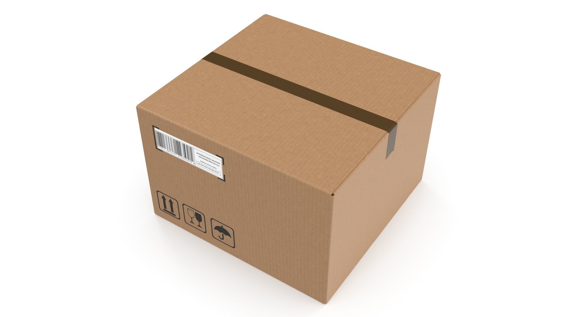 Cardboard box 11 3D model_4
