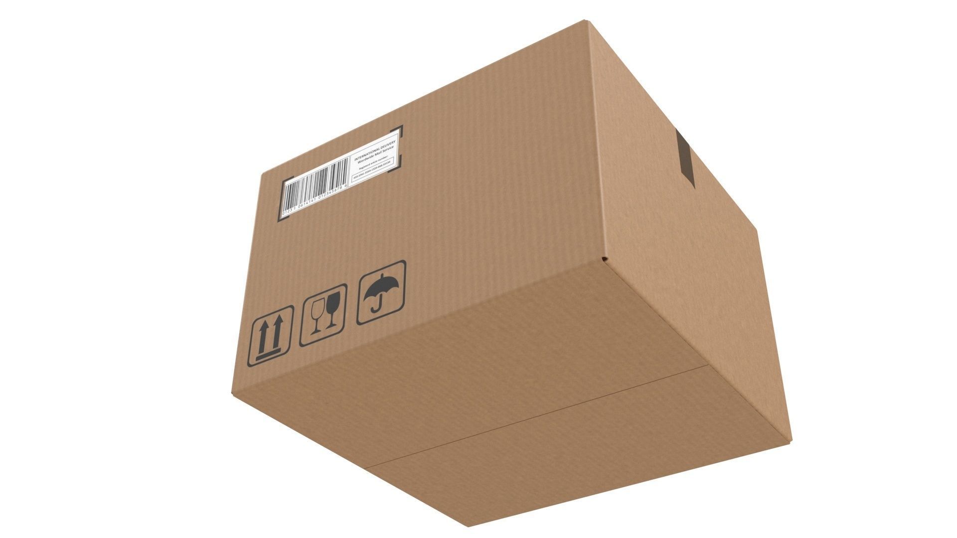 Cardboard box 11 3D model_5