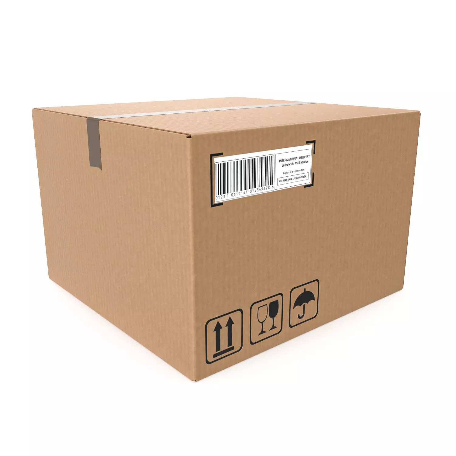 Cardboard box 11 3D model_0