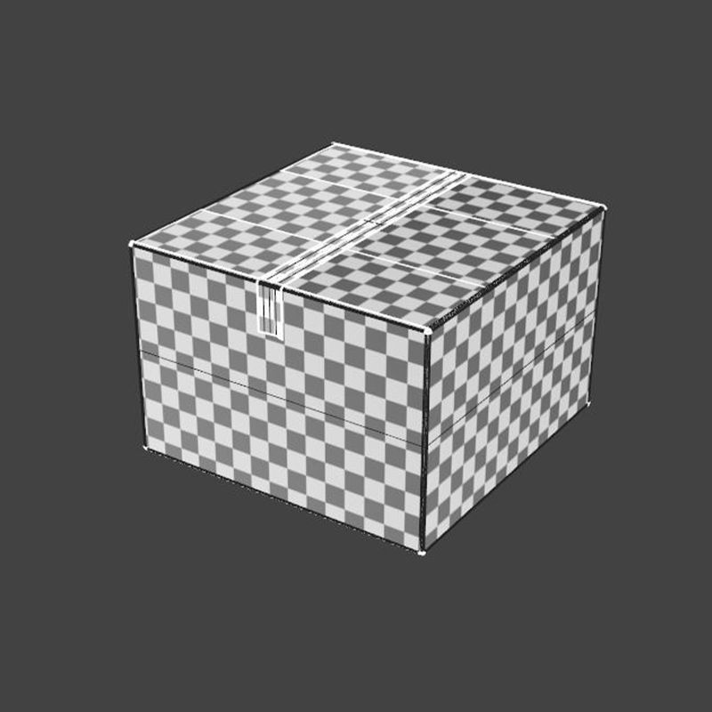 Cardboard box 11 3D model_12