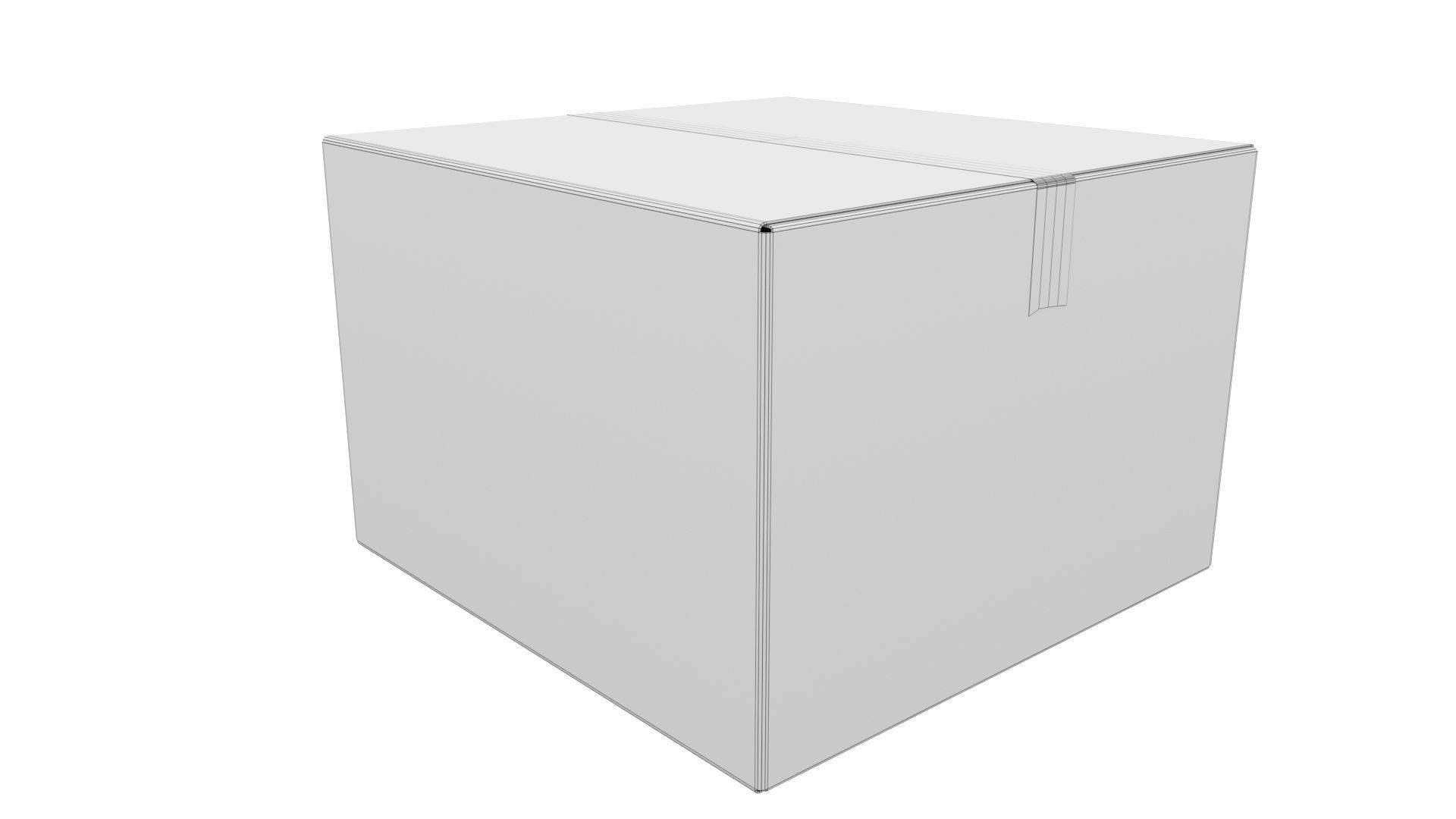 Cardboard box 11 3D model_6