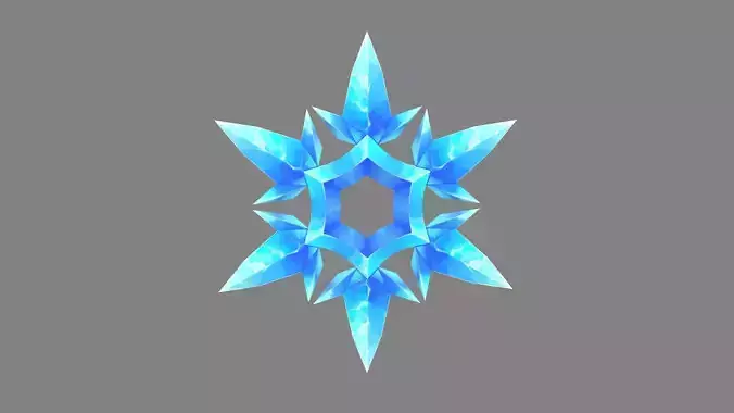 Cartoon snowflake icon