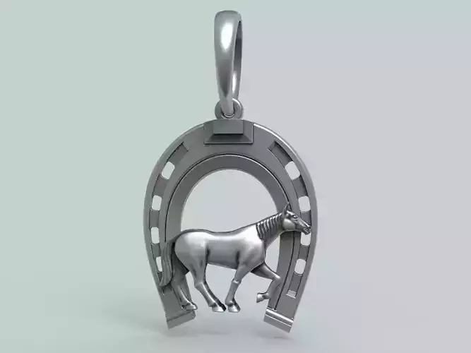 pendant horseshoe in sterling silver