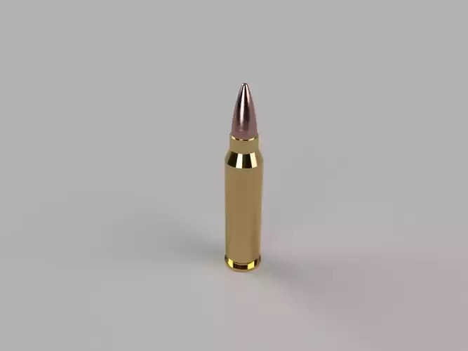 308 gun cartridge Low-poly 3D model