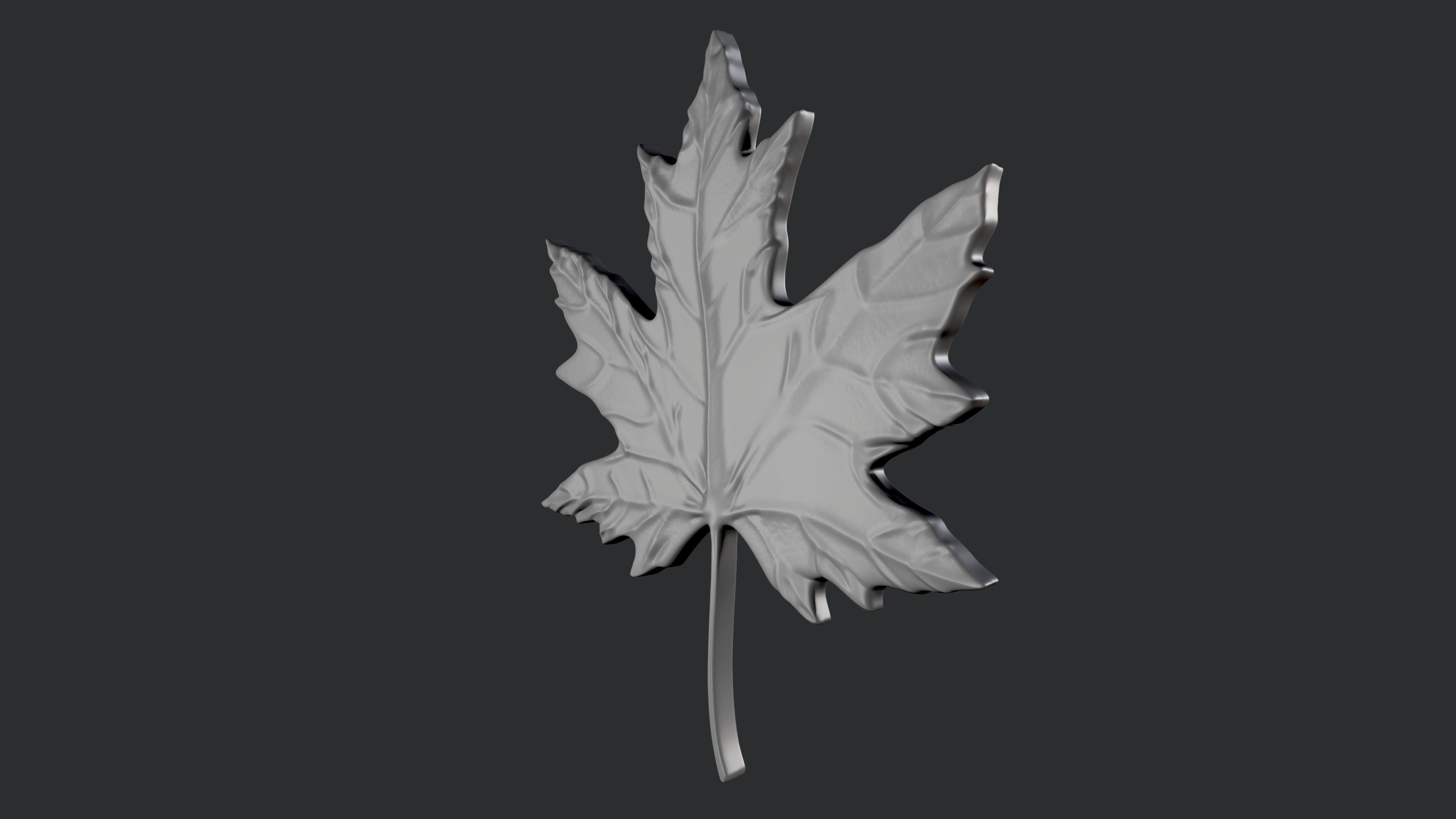 STL models for 3D printing and CNC Maple Leaf 3D print model_1