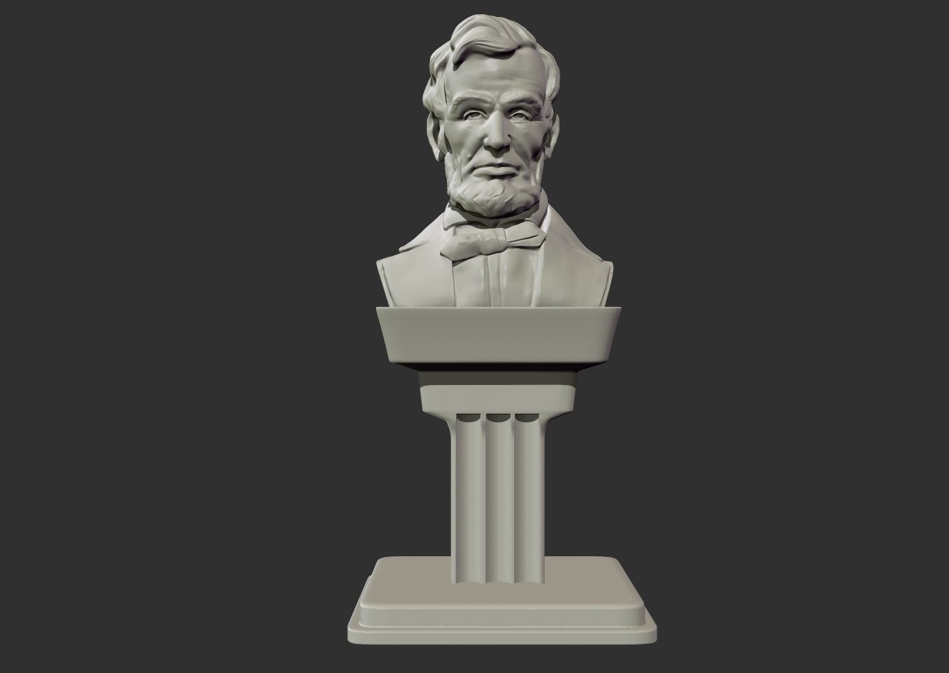 Abraham Lincoln Bust 3D print model_3