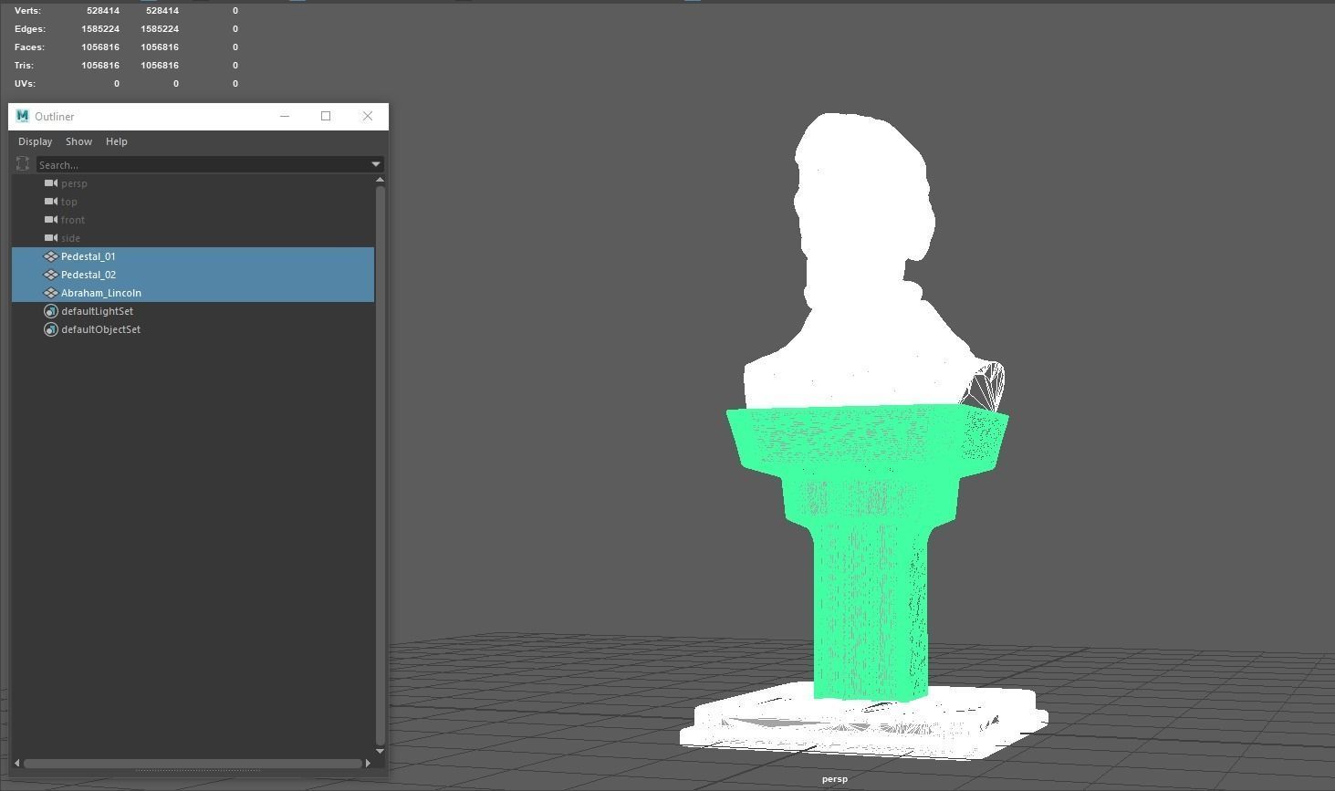 Abraham Lincoln Bust 3D print model_7