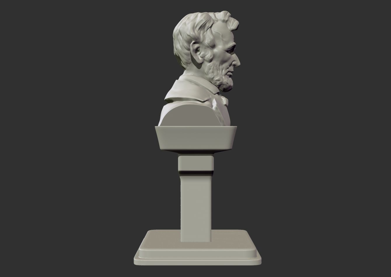 Abraham Lincoln Bust 3D print model_5